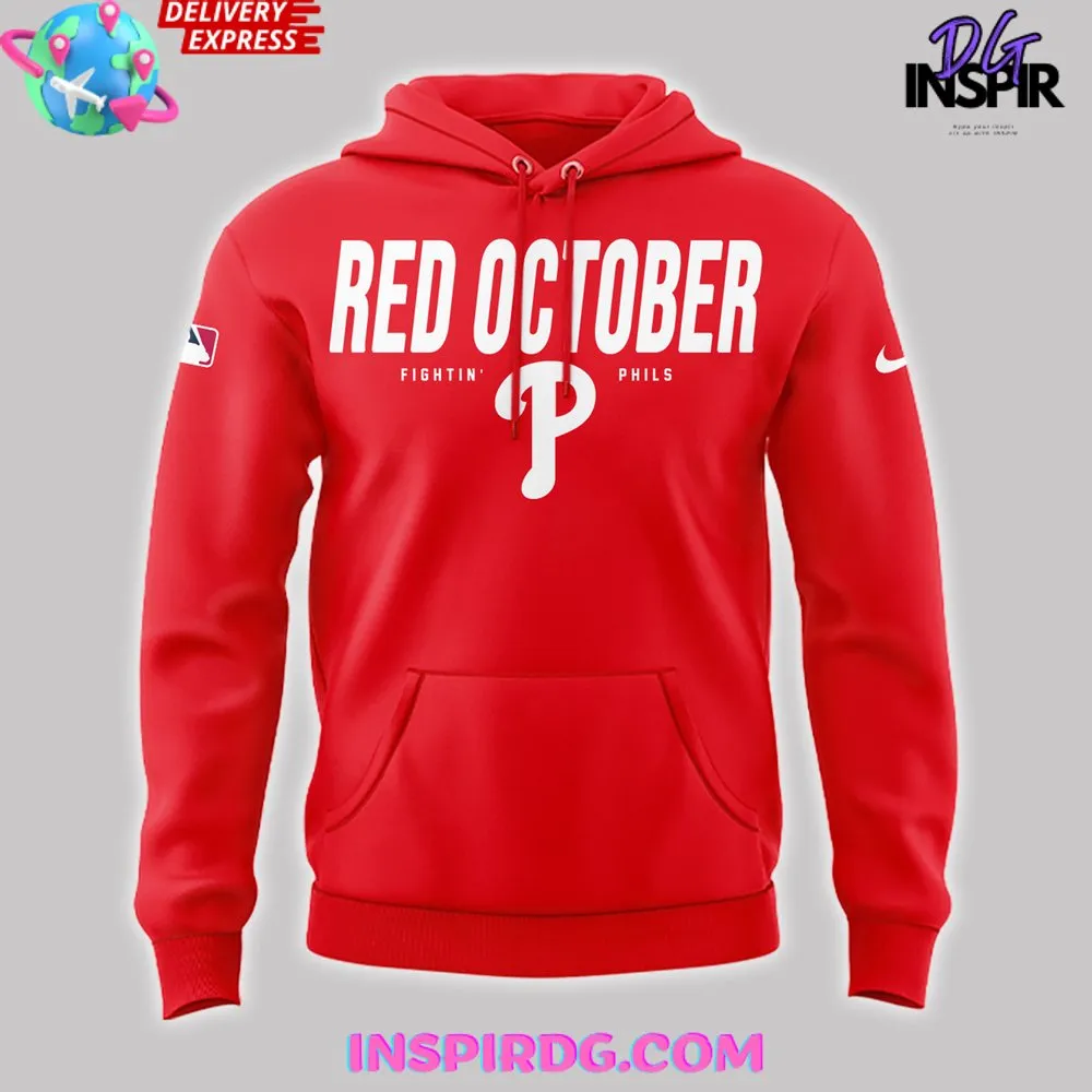 -Philadelphia Phillies Red October 2024 Red Hoodie