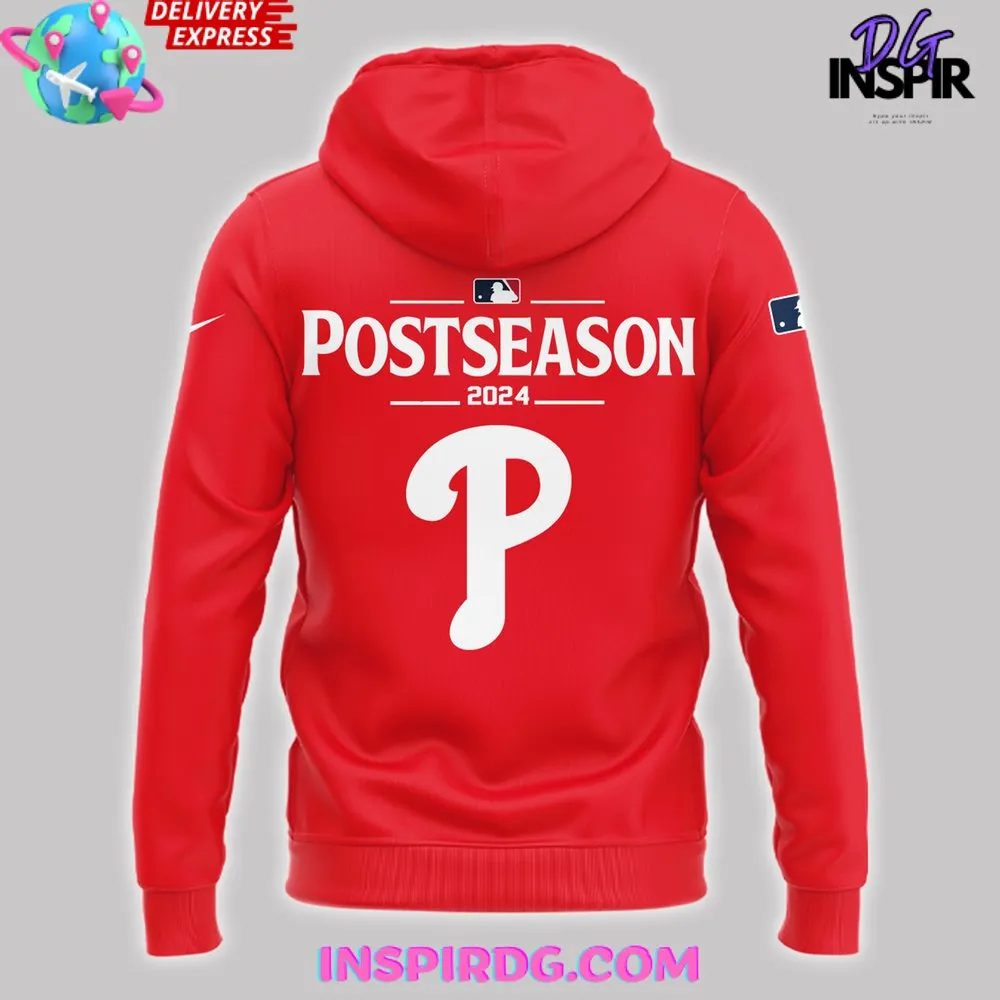 -Philadelphia Phillies Red October 2024 Red Hoodie