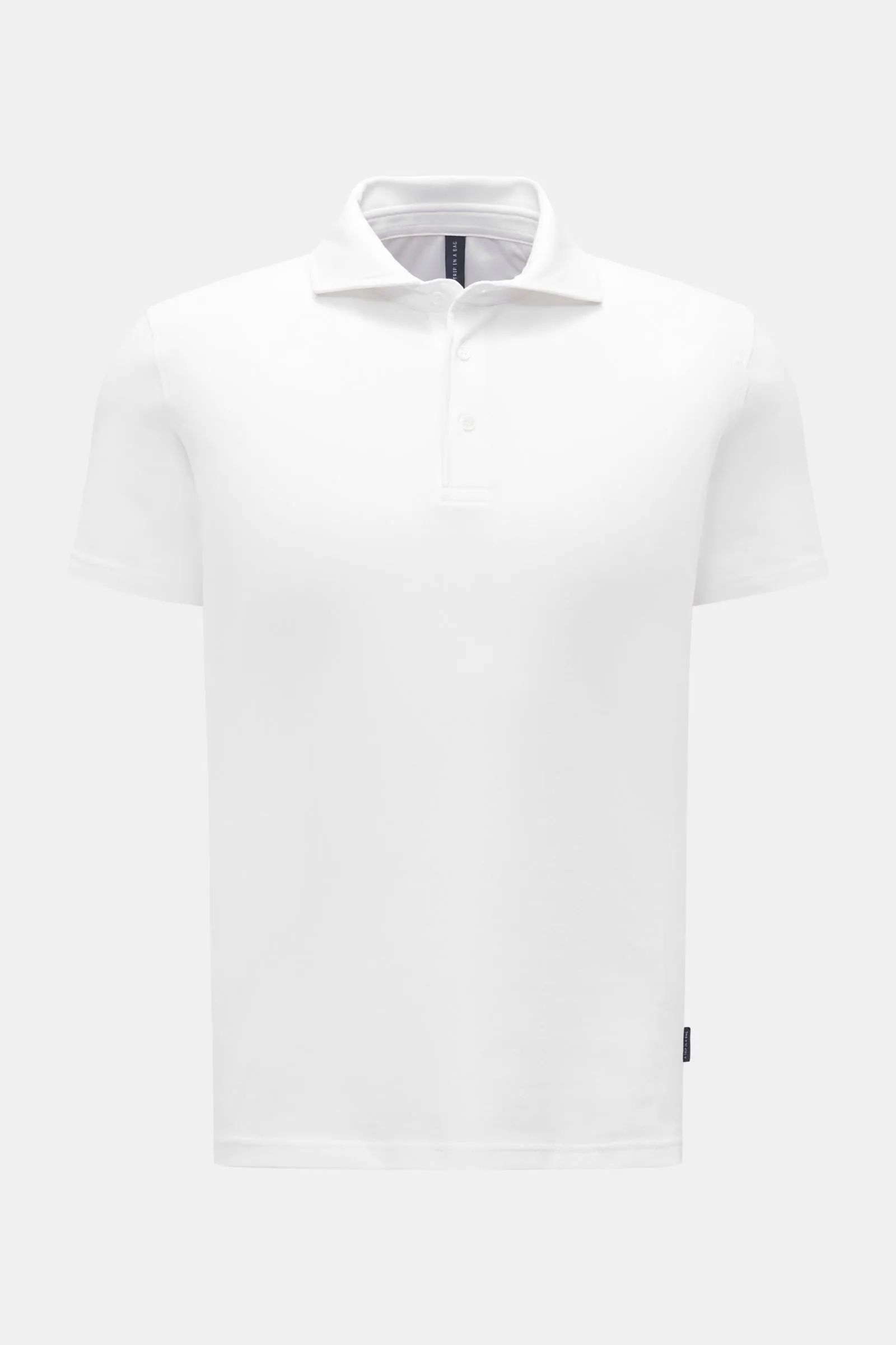 04651/ A TRIP IN A BAG polo shirt 'Crepe Polo' white