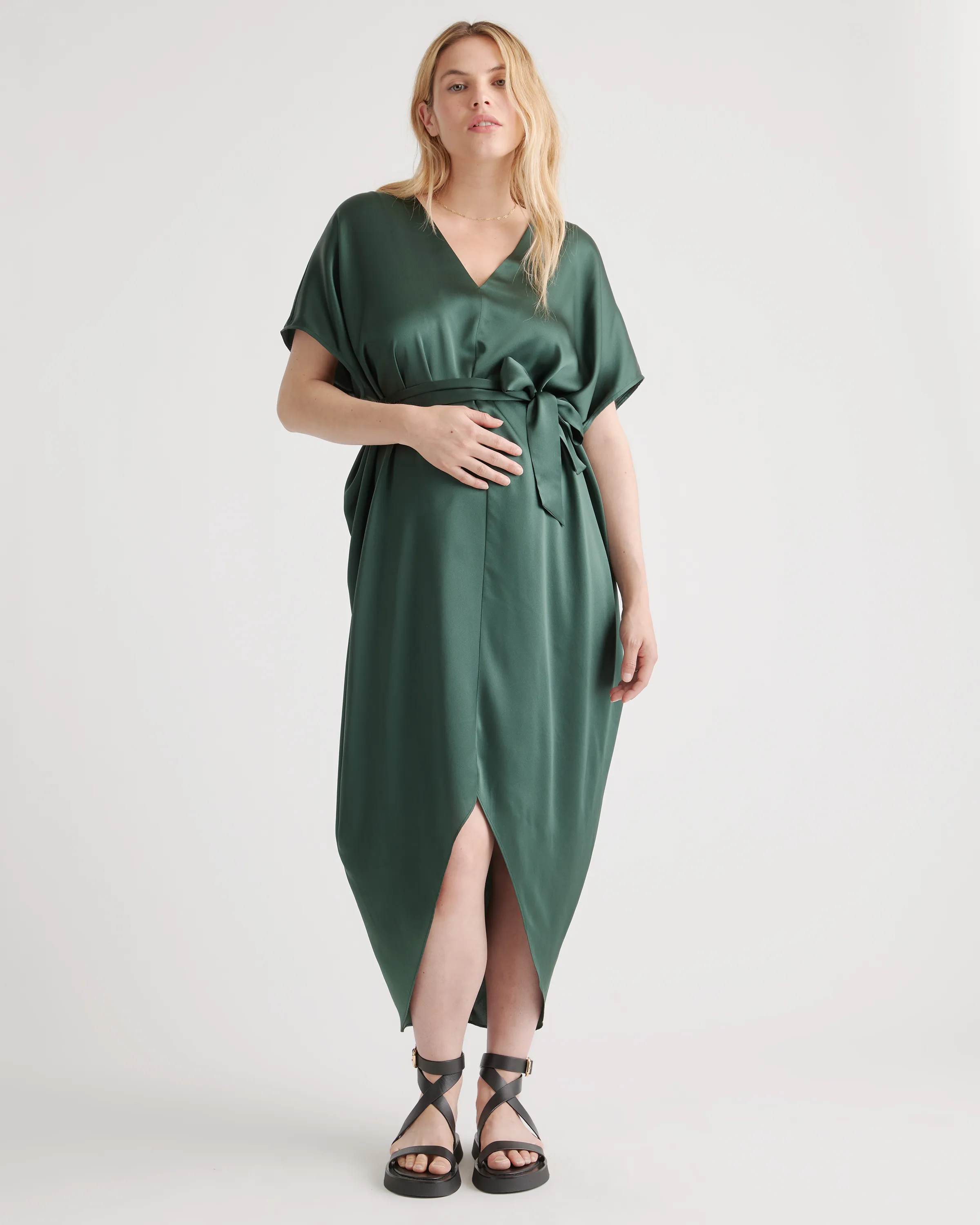 100% Washable Silk Maternity Dress 