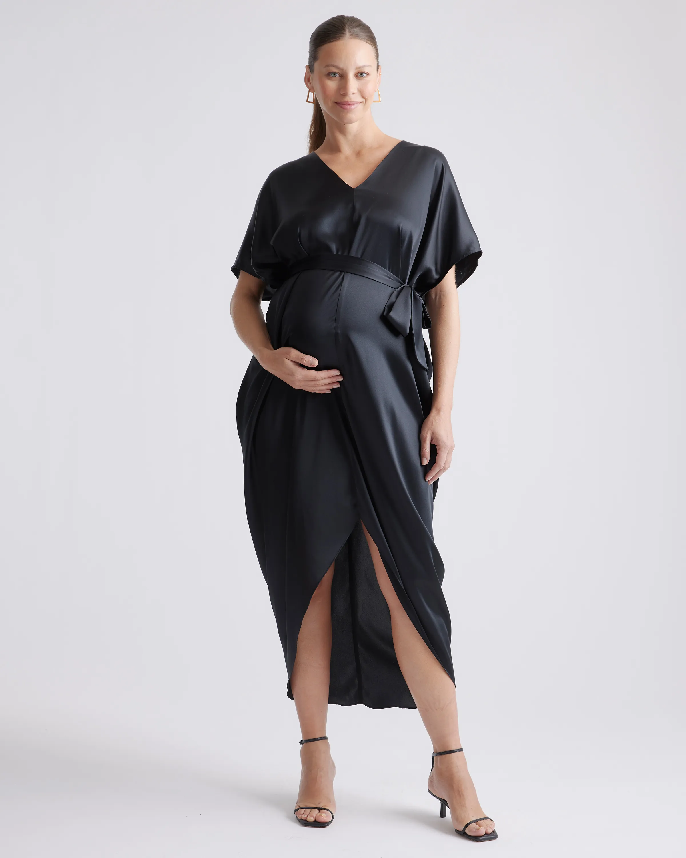 100% Washable Silk Maternity Dress 