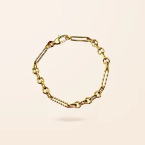 10K Gold Mixed Link Bracelet