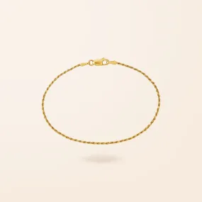 10K Gold Rope Bracelet