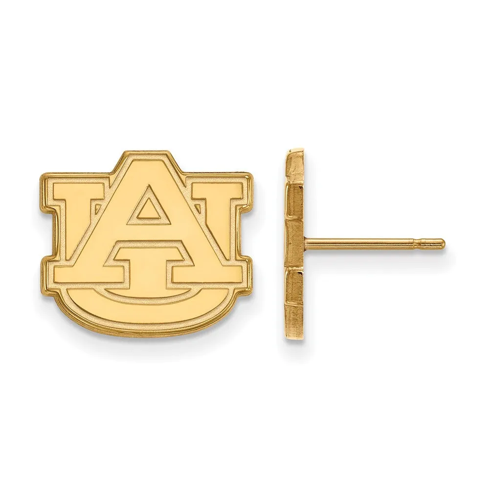 10k Yellow Gold Auburn University Small Post Earrings