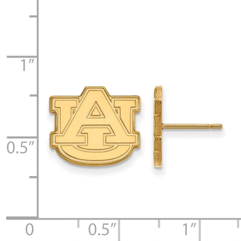 10k Yellow Gold Auburn University Small Post Earrings