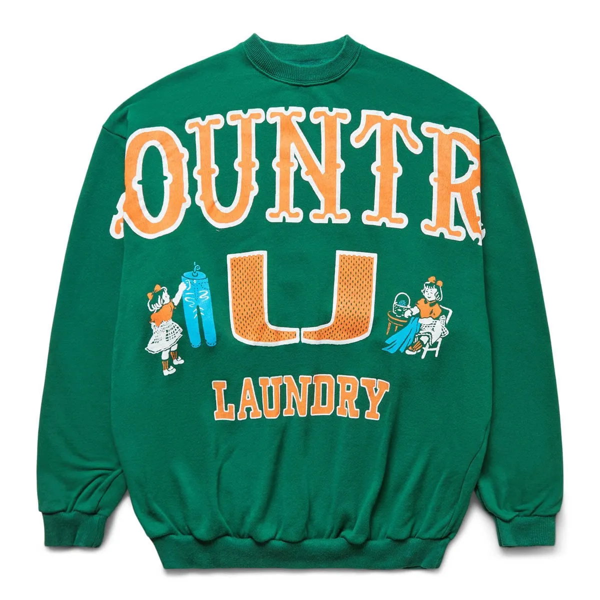 30/- FLEECE BIG SWEATSHIRT (BIG KOUNTRY) GREEN | Bodega