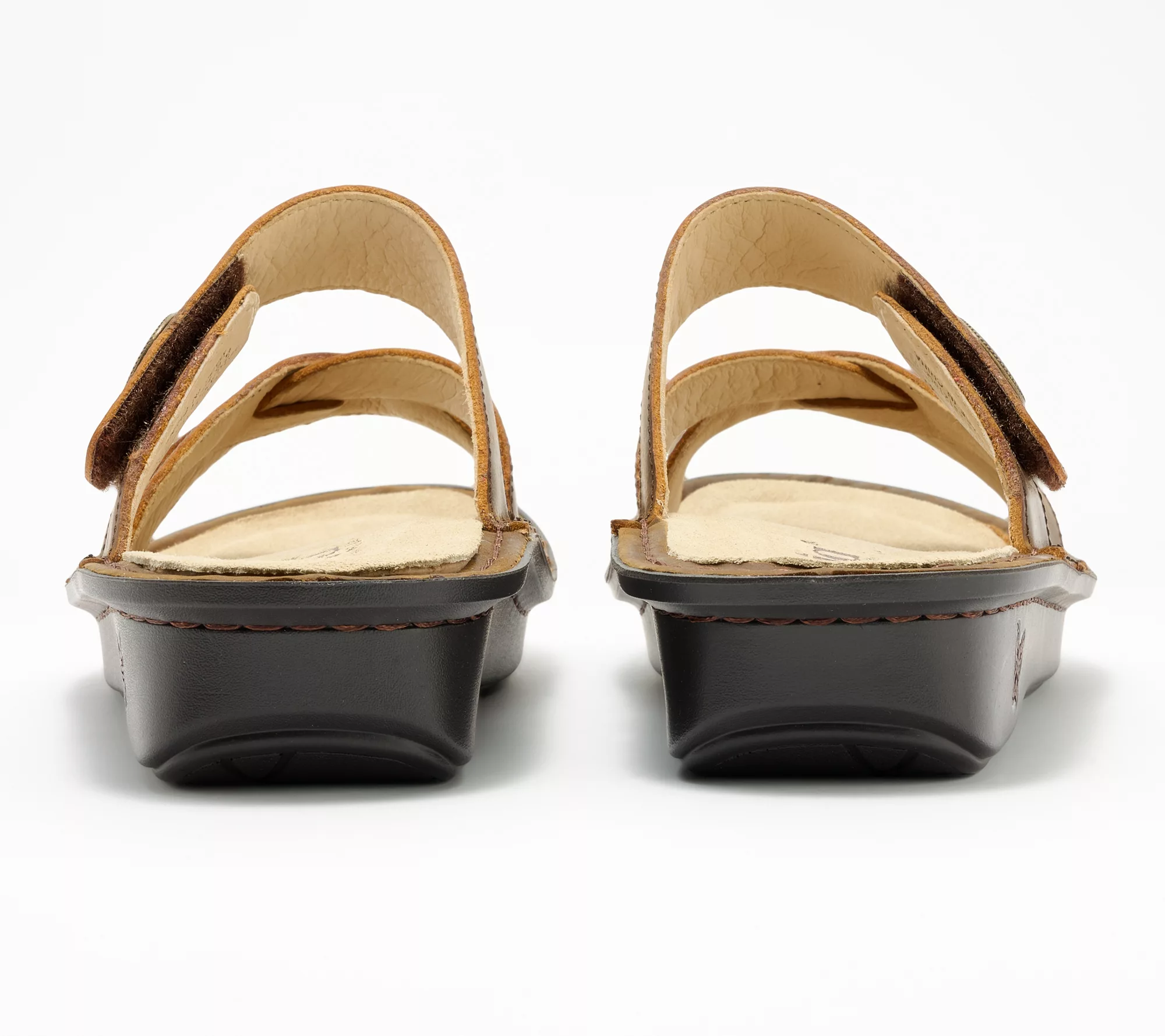 "As Is" Alegria Leather Slide Sandals - Victoriah