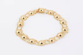 7.5 18k Yellow Gold Sun Link Bracelet (7.08g.)