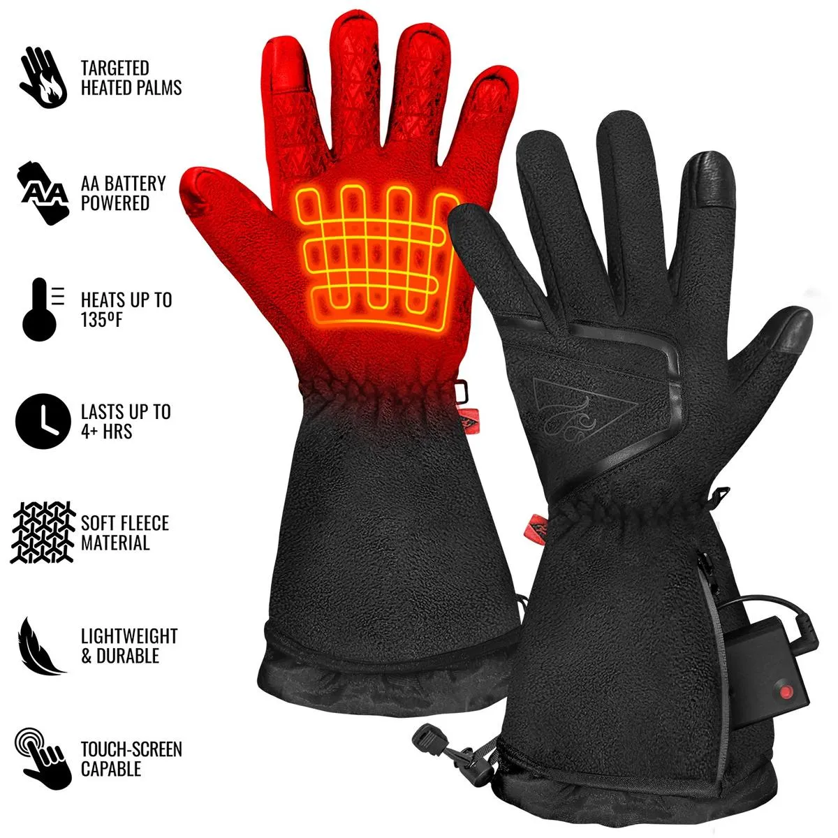 ActionHeat AA Women's Fleece Heated Gloves 2.0