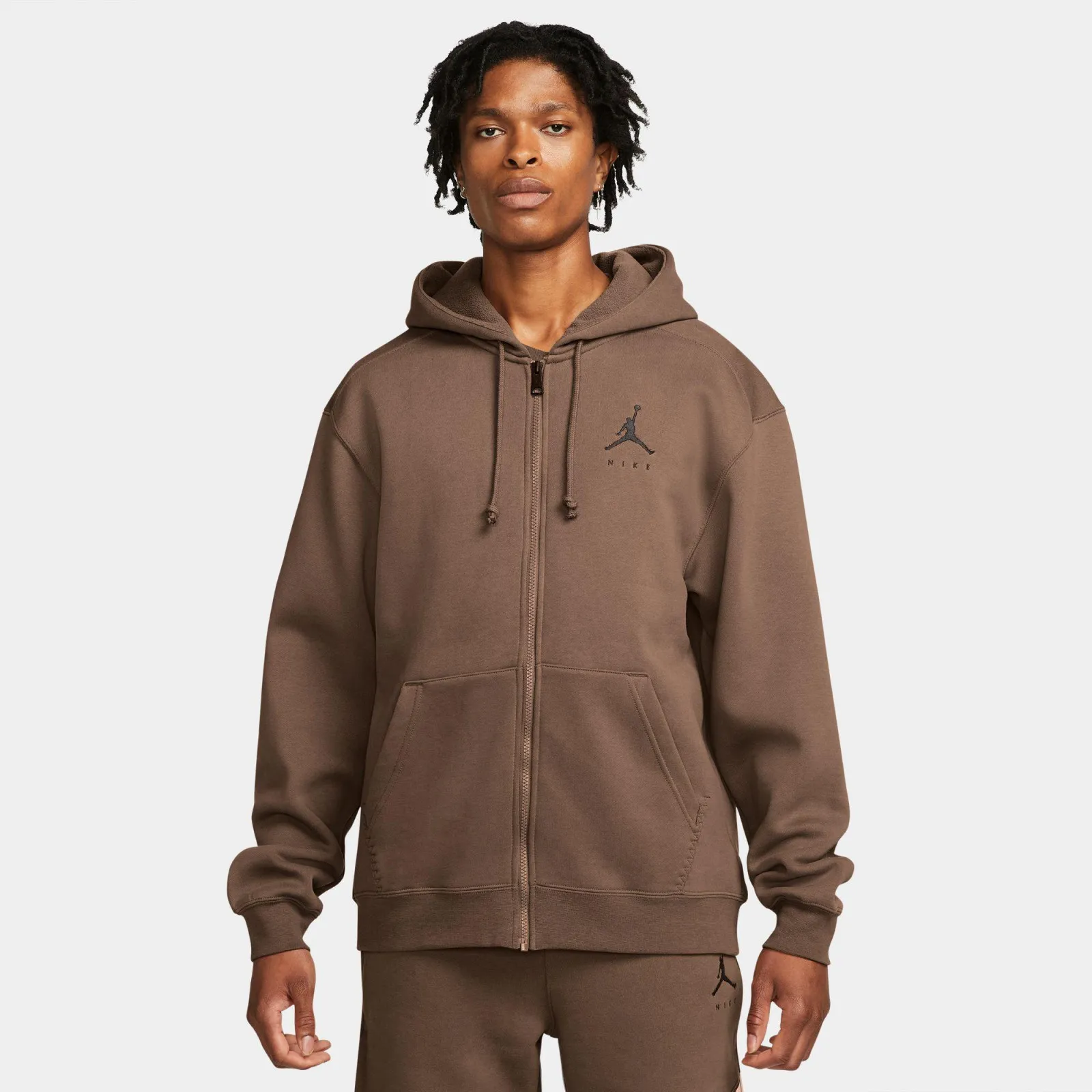 Air Jordan Jumpman Full-Zip Fleece Hoodie ''Brown''