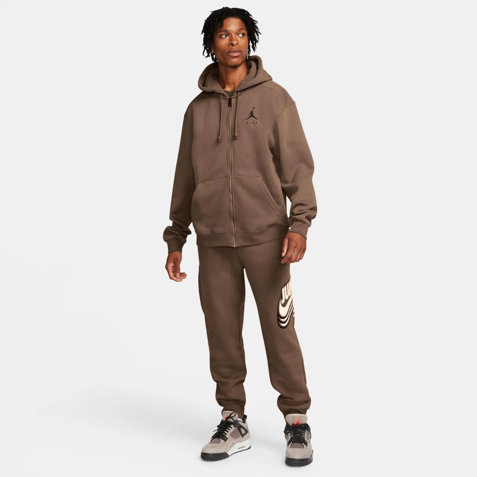 Air Jordan Jumpman Full-Zip Fleece Hoodie ''Brown''