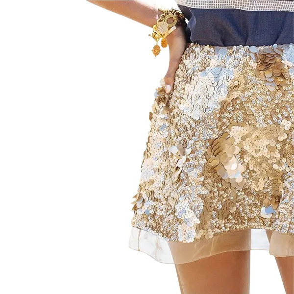 ----Aje   ----Sorian Skirt - Gold ---