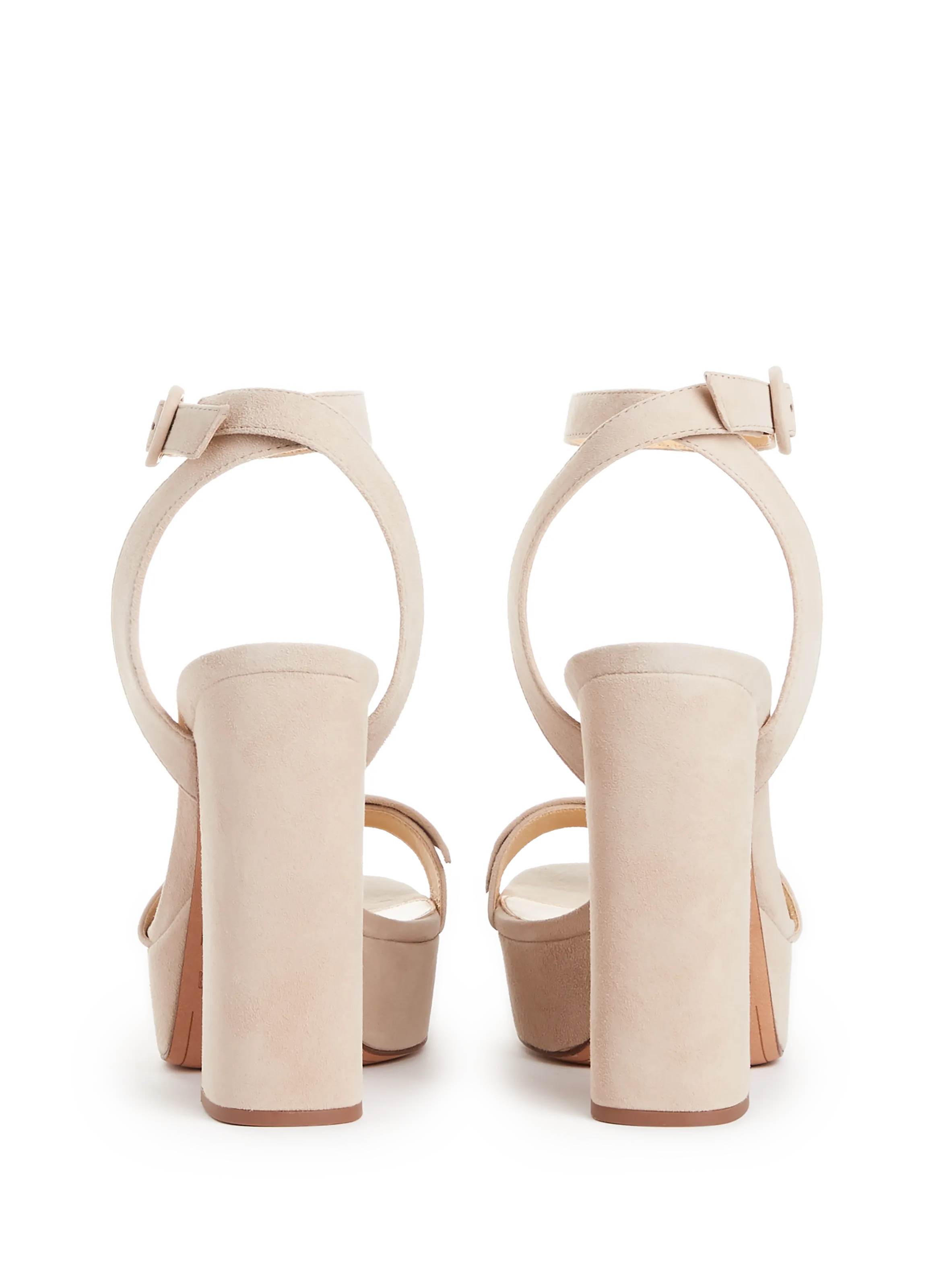 Alexandre birman  Clarita Curve leather heeled sandals - Beige