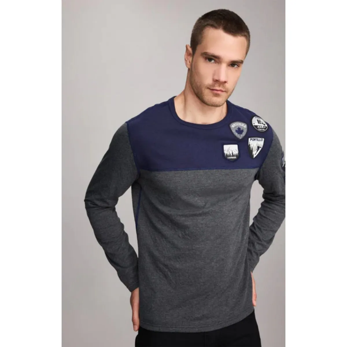 Alp-n-Rock Ski Patch Crewneck Shirt Mens