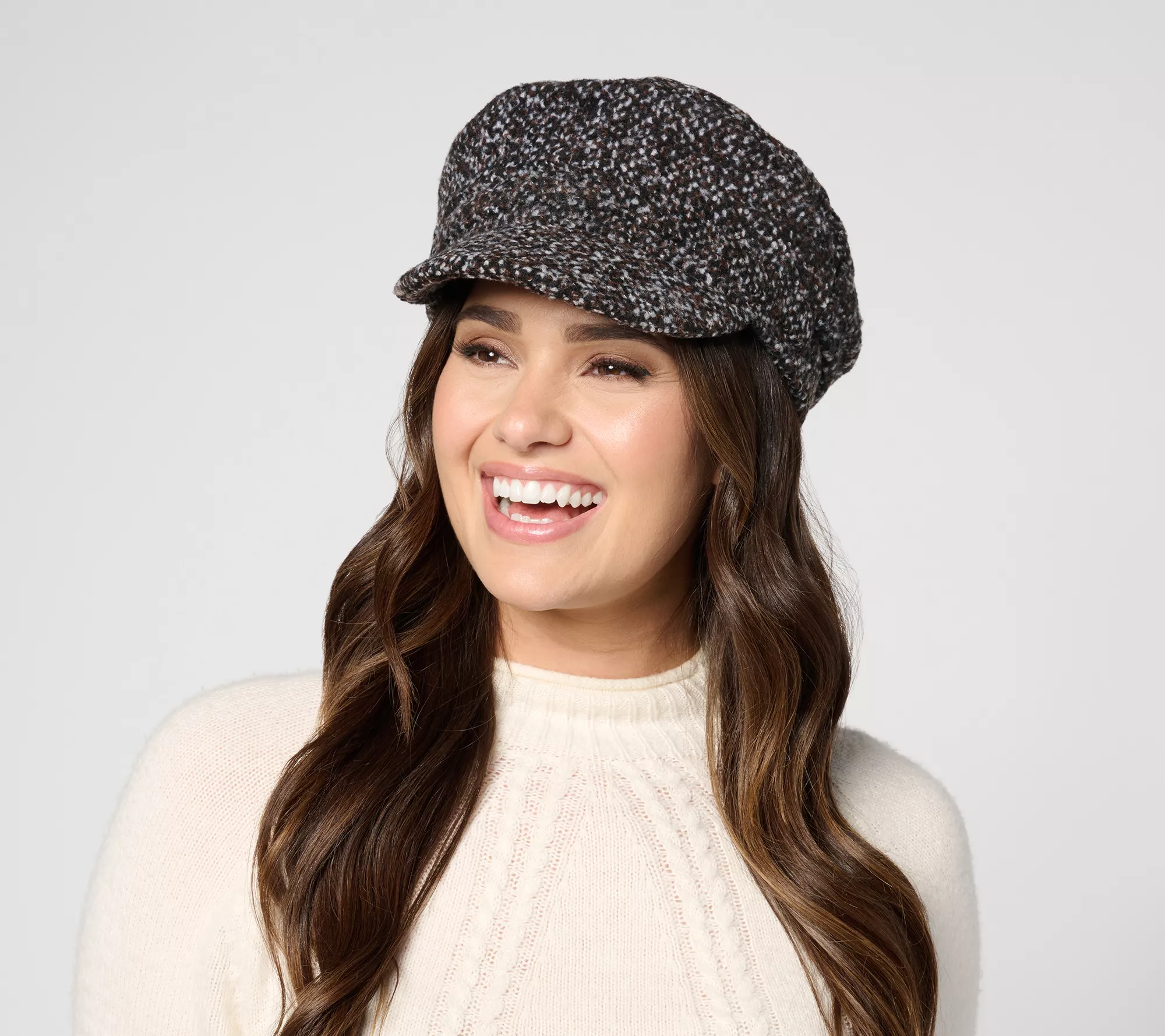 Amiee Lynn Accessories Marble Tweed Cabbie Hat