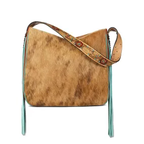 Ariat Lorelei Tan Leather Hair On Shoulder Bag