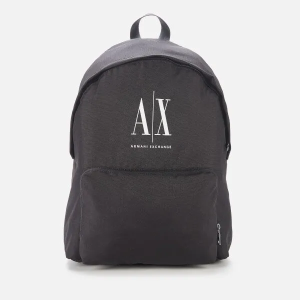 Armani Exchange Men's AX Logo Nylon Backpack - Black