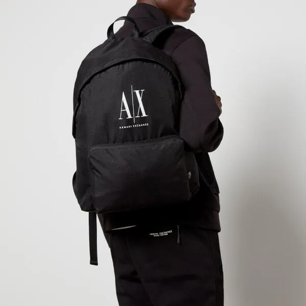 Armani Exchange Men's AX Logo Nylon Backpack - Black