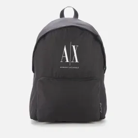 Armani Exchange Men's AX Logo Nylon Backpack - Black