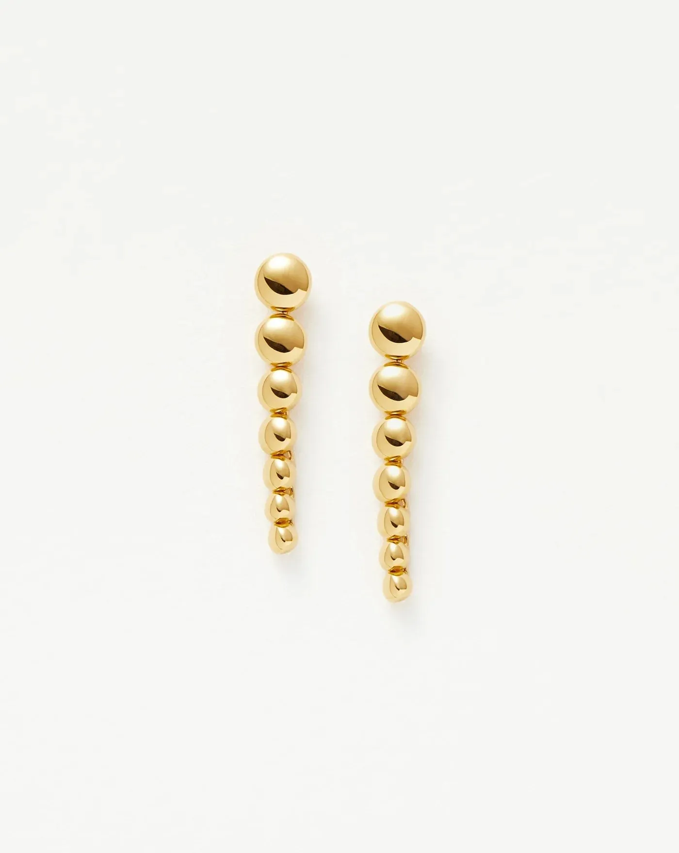 Articulated Beaded Drop Stud Earrings