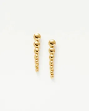 Articulated Beaded Drop Stud Earrings