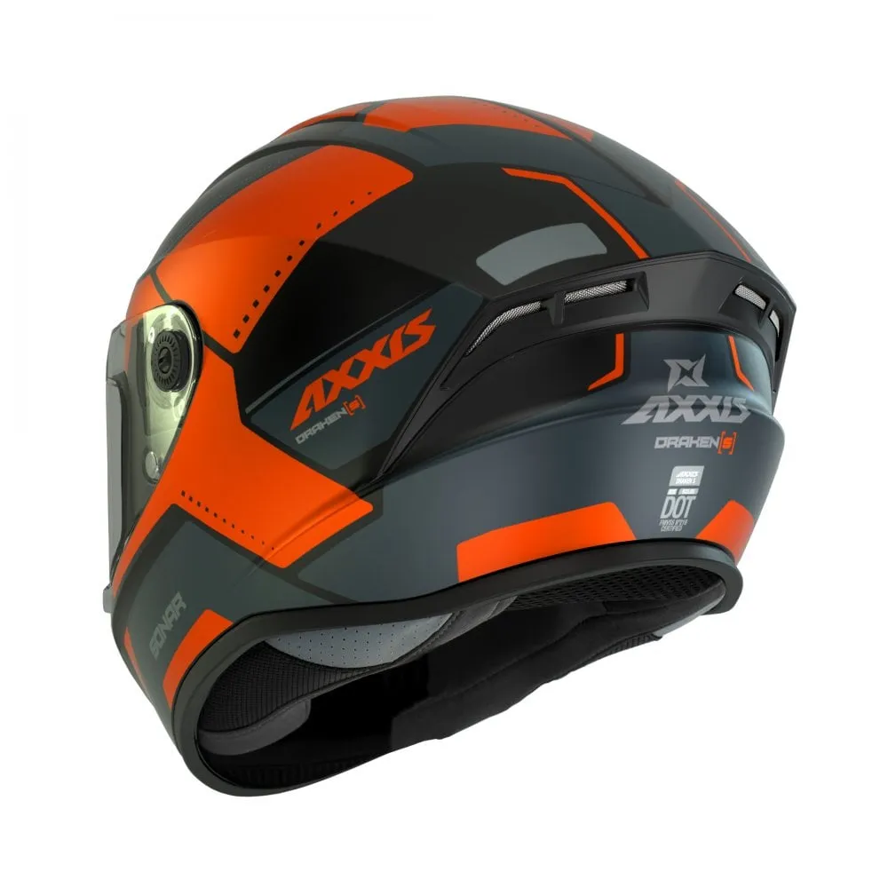 Axxis Draken Sonar Helmet - Orange