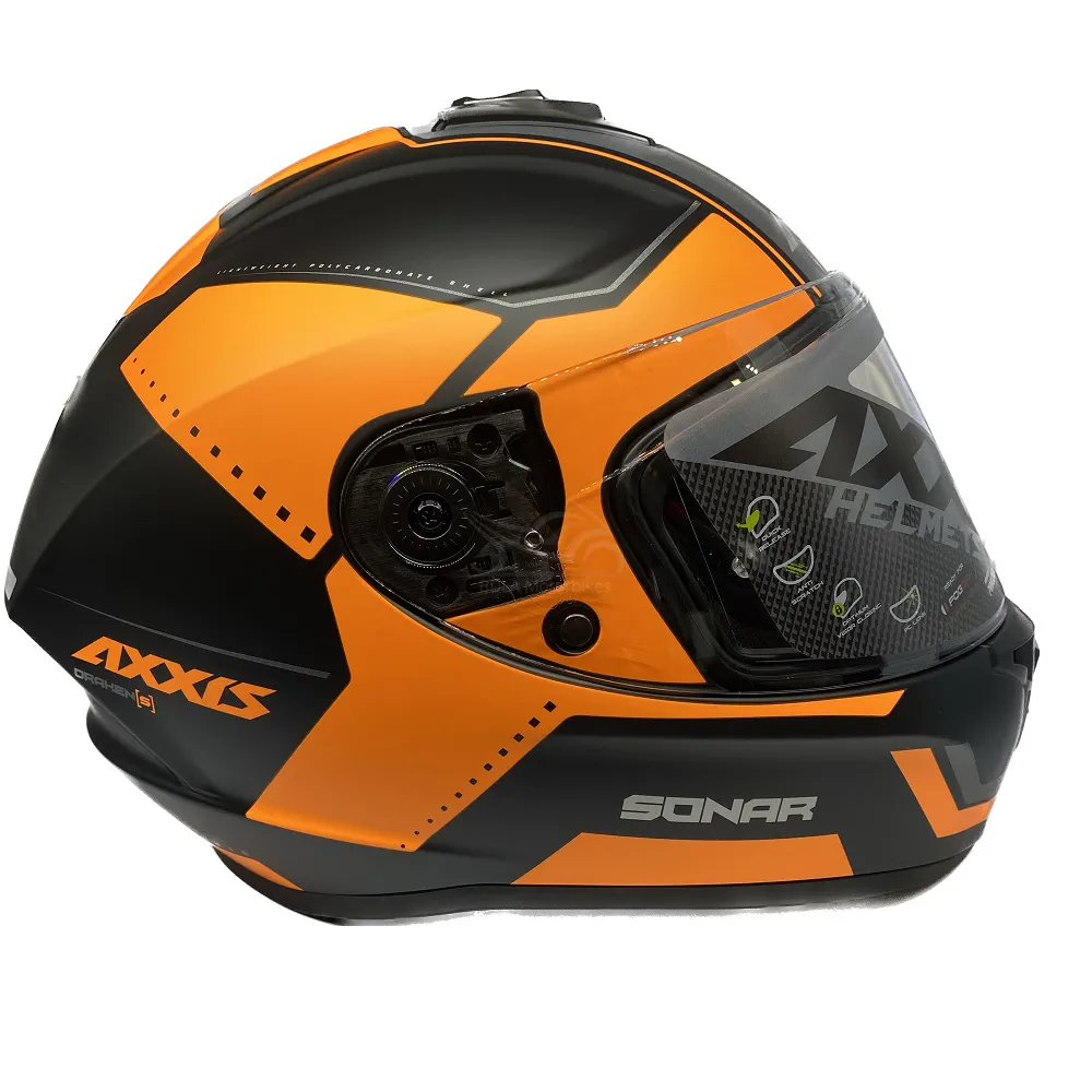 Axxis Draken Sonar Helmet - Orange