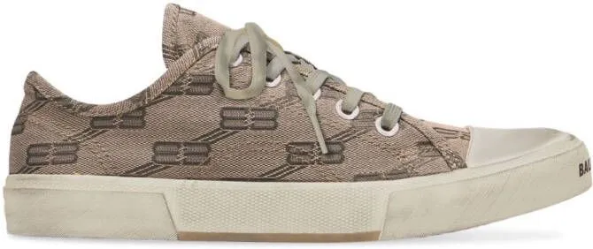 Balenciaga Paris monogram low-top sneakers Brown