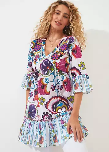 Beaded V-Neck Smock Tunic by Joe Browns | Look Again