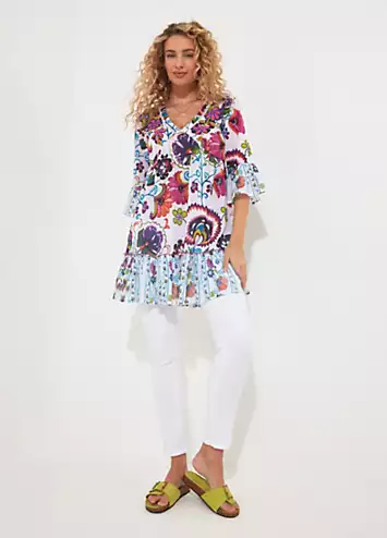 Beaded V-Neck Smock Tunic by Joe Browns | Look Again