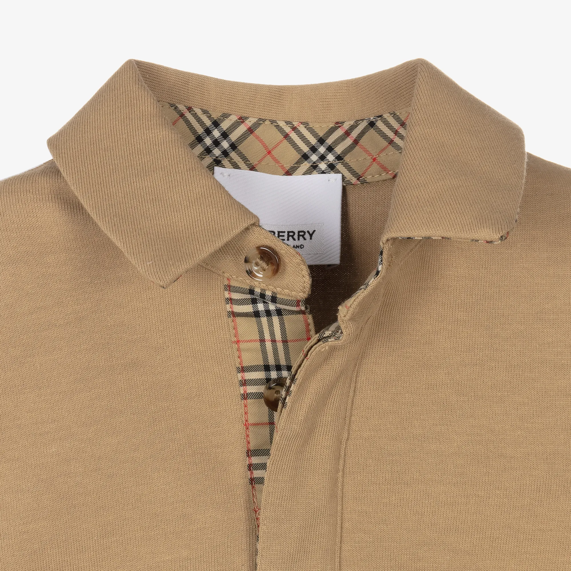 Beige & Black Check Baby Polo 