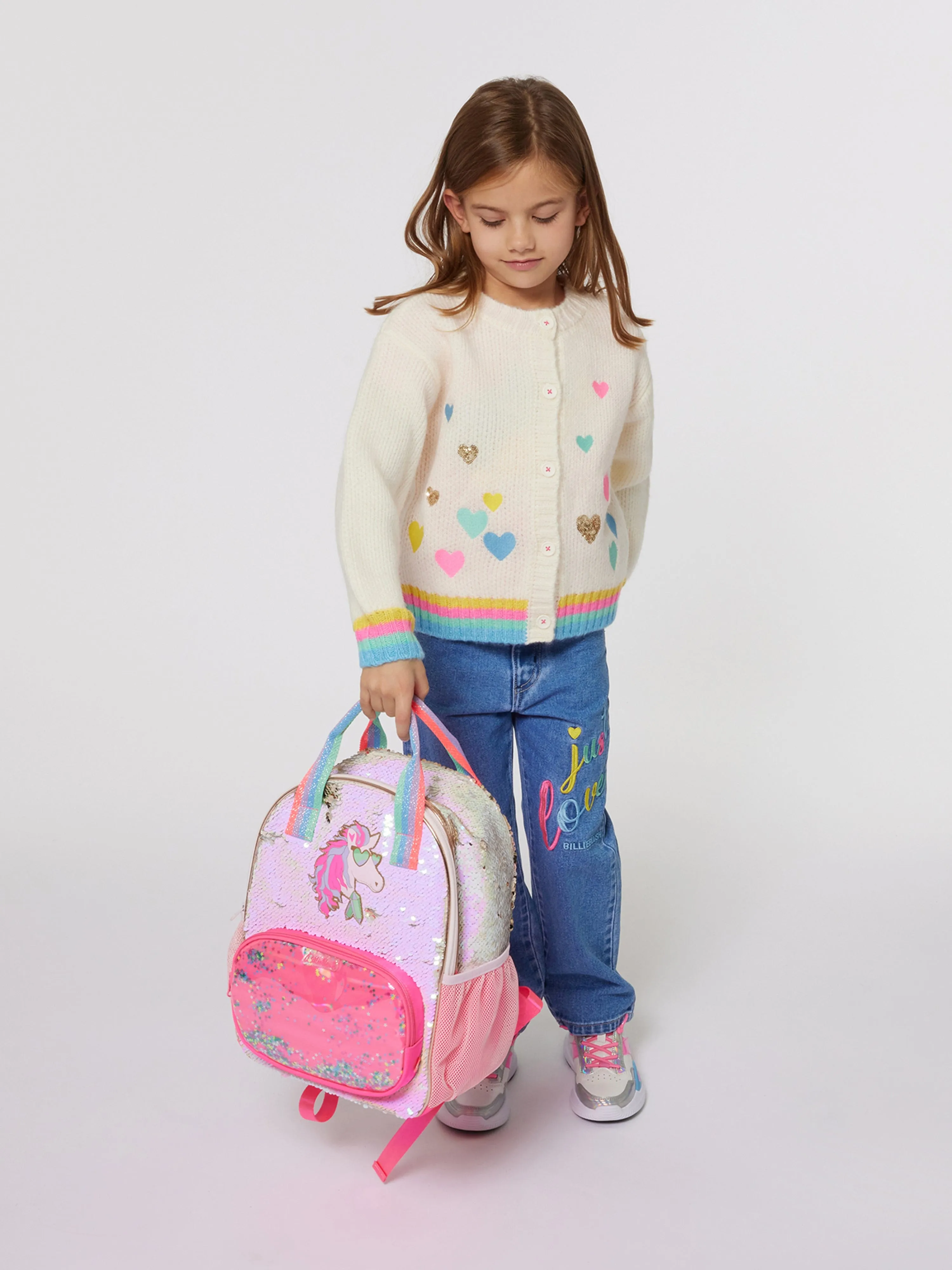 Billieblush Girls Sequin Pegasus Backpack in Pink (34cm)