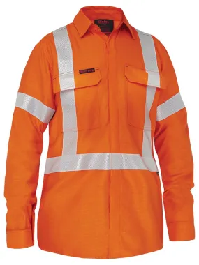 Bisley Workwear BL8439XT Apex 185 - Women’s X-Taped Hi-Vis FR PPE2 - Ripstop Vented Shirt - Orange - 6