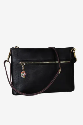 Black Leather Shiny Bag