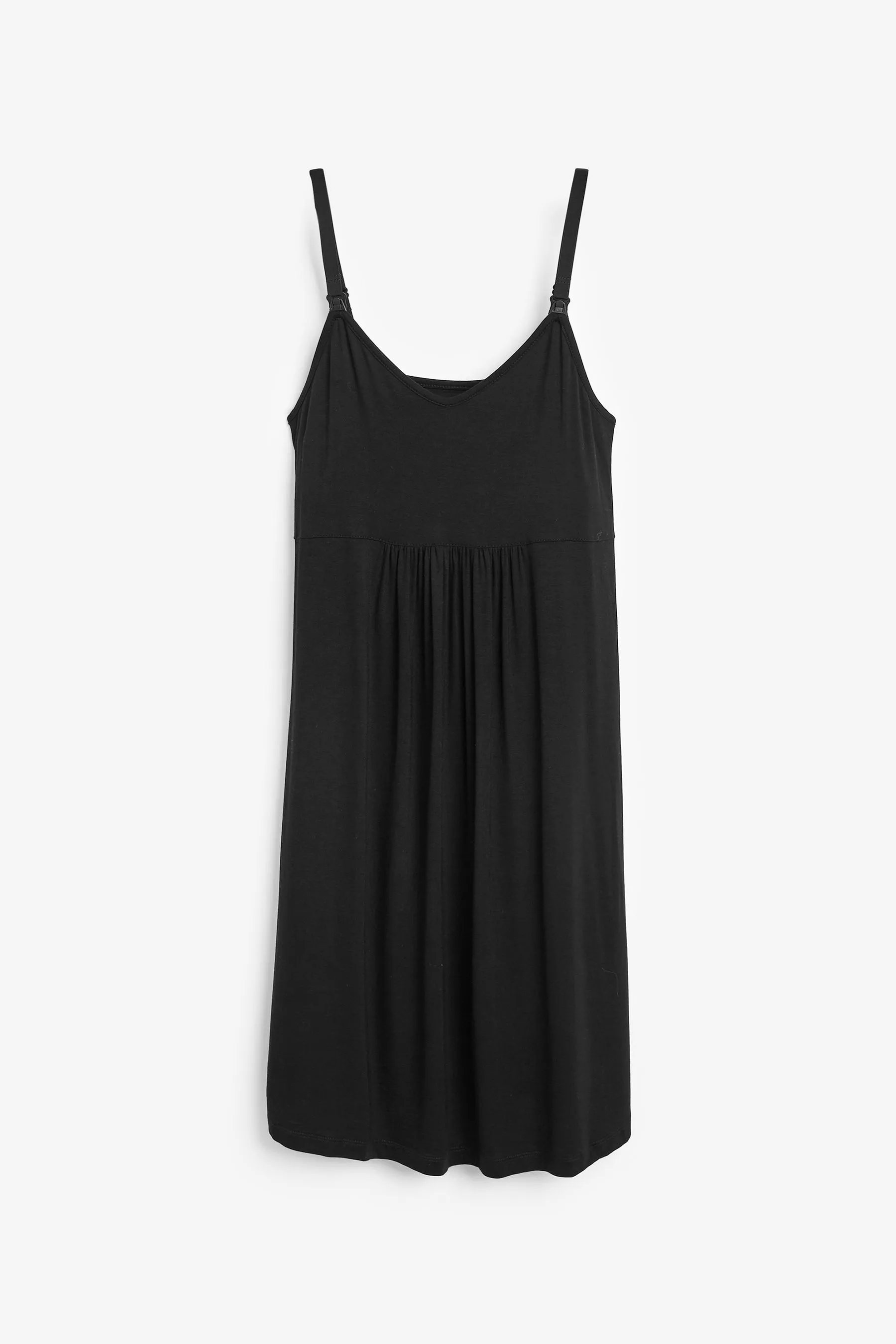 Black Maternity Nursing Nightie Slip