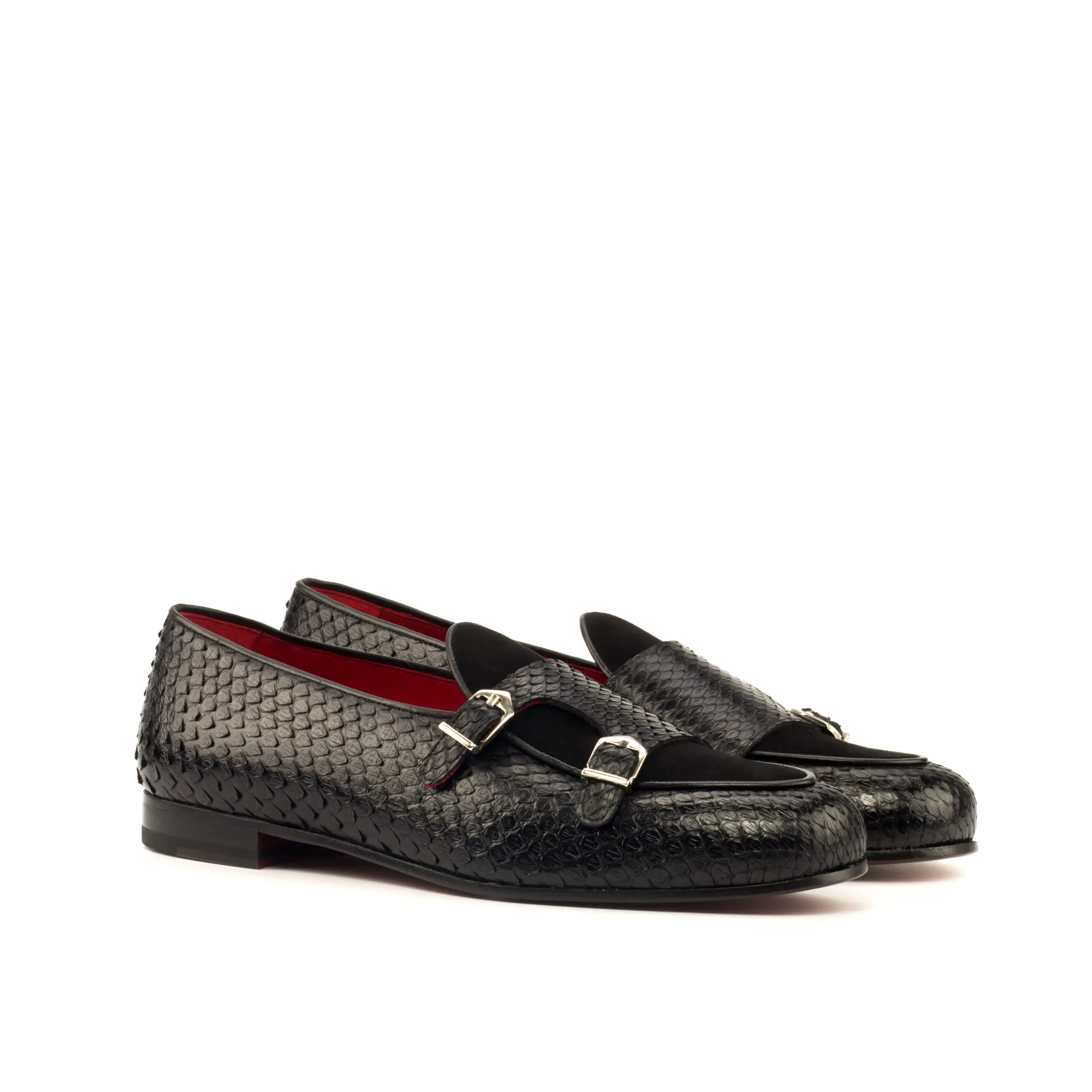 --Black Monk Slipper Shoe-