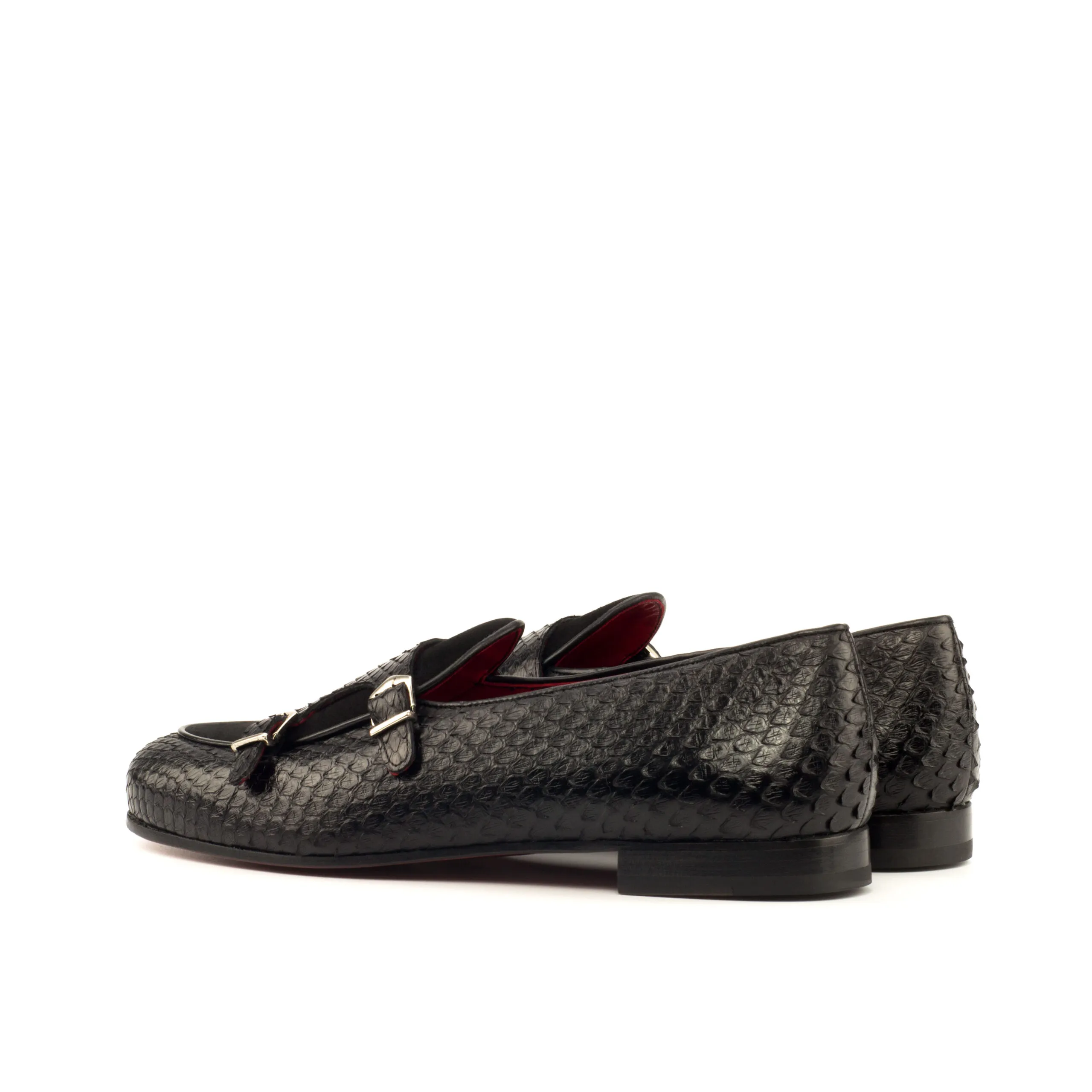 --Black Monk Slipper Shoe-