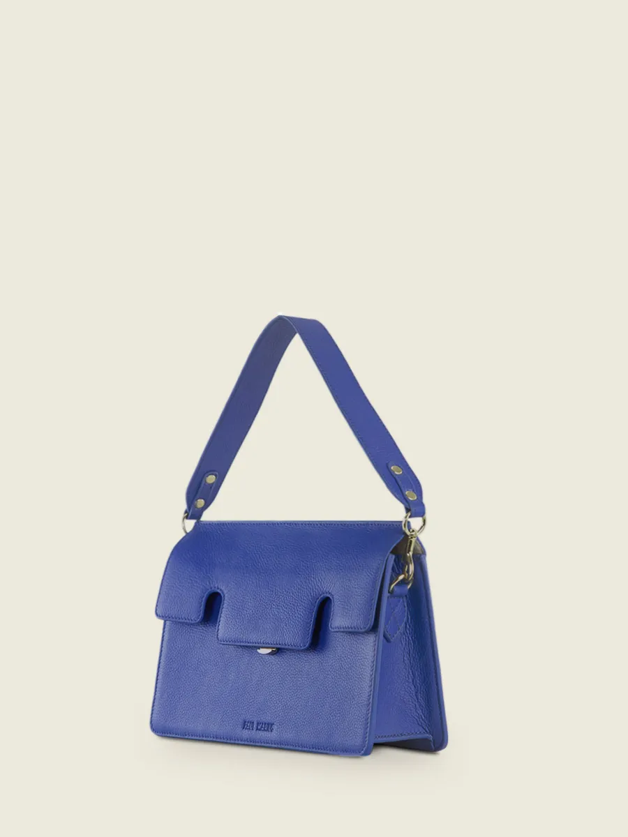 Blue Leather Baguette Bag for Women - Gabrielle Azur Royal Blue | PAUL MARIUS