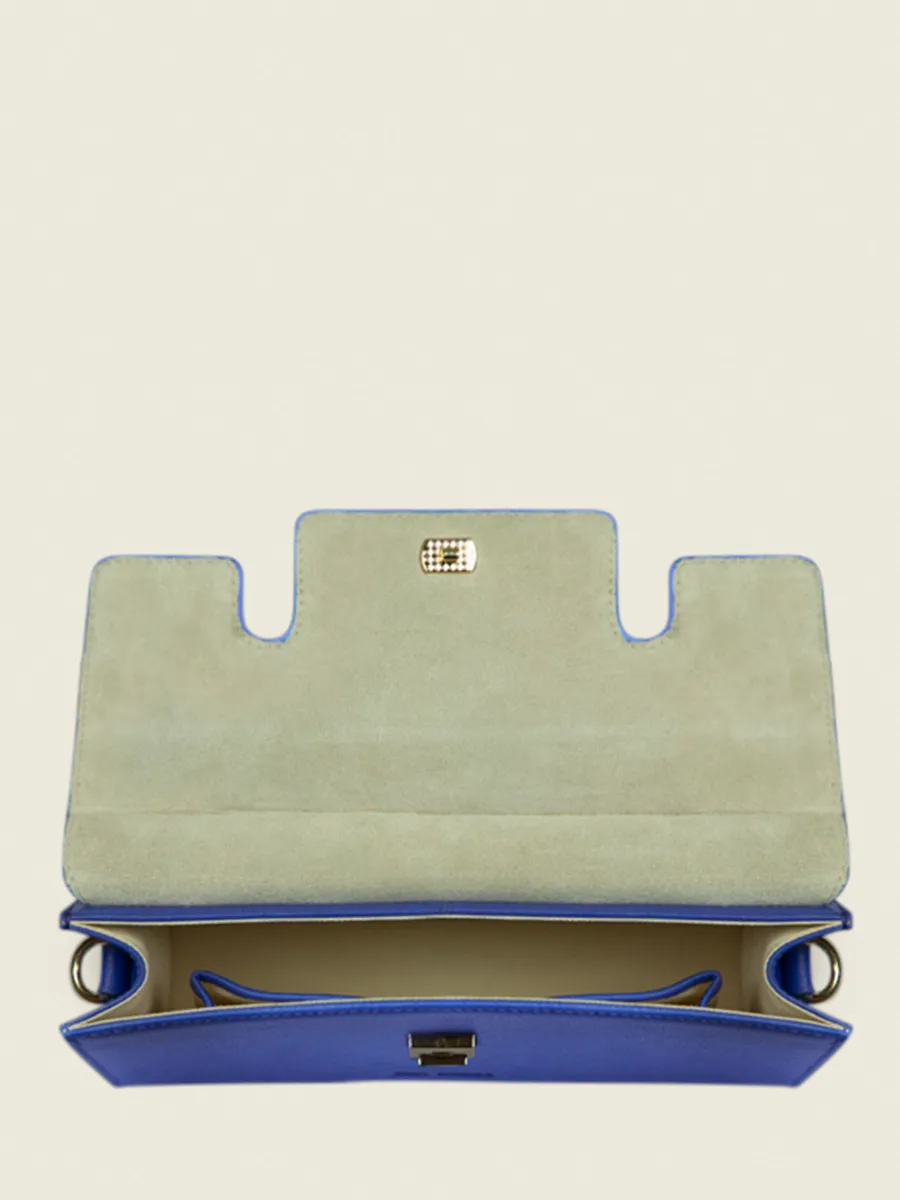 Blue Leather Baguette Bag for Women - Gabrielle Azur Royal Blue | PAUL MARIUS