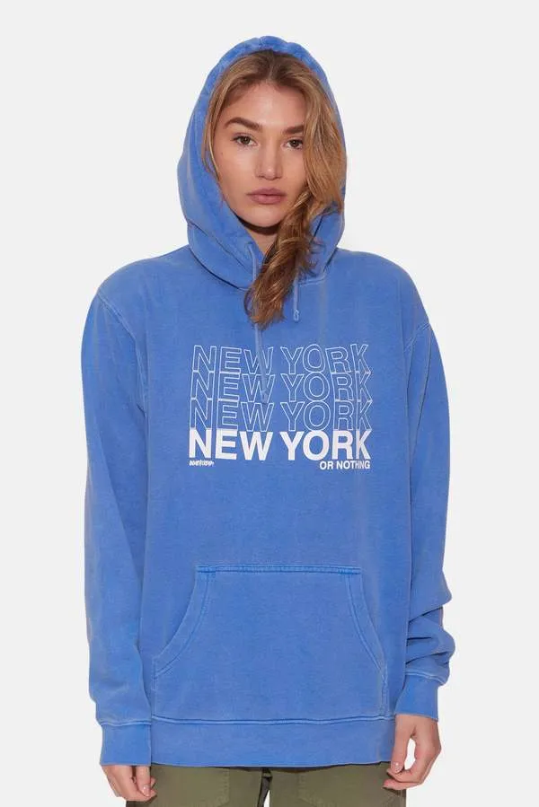 Blue&cream New York Or Nothing Hoodie - Royal