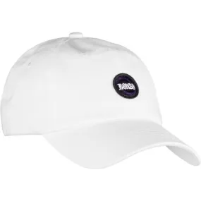 Bones Wheels Skateboard Hat Originals Cap White with Purple Patch