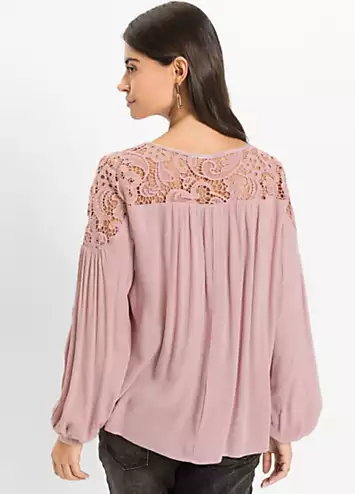 bonprix Women’s Lace Yoke Tunic | Grattan