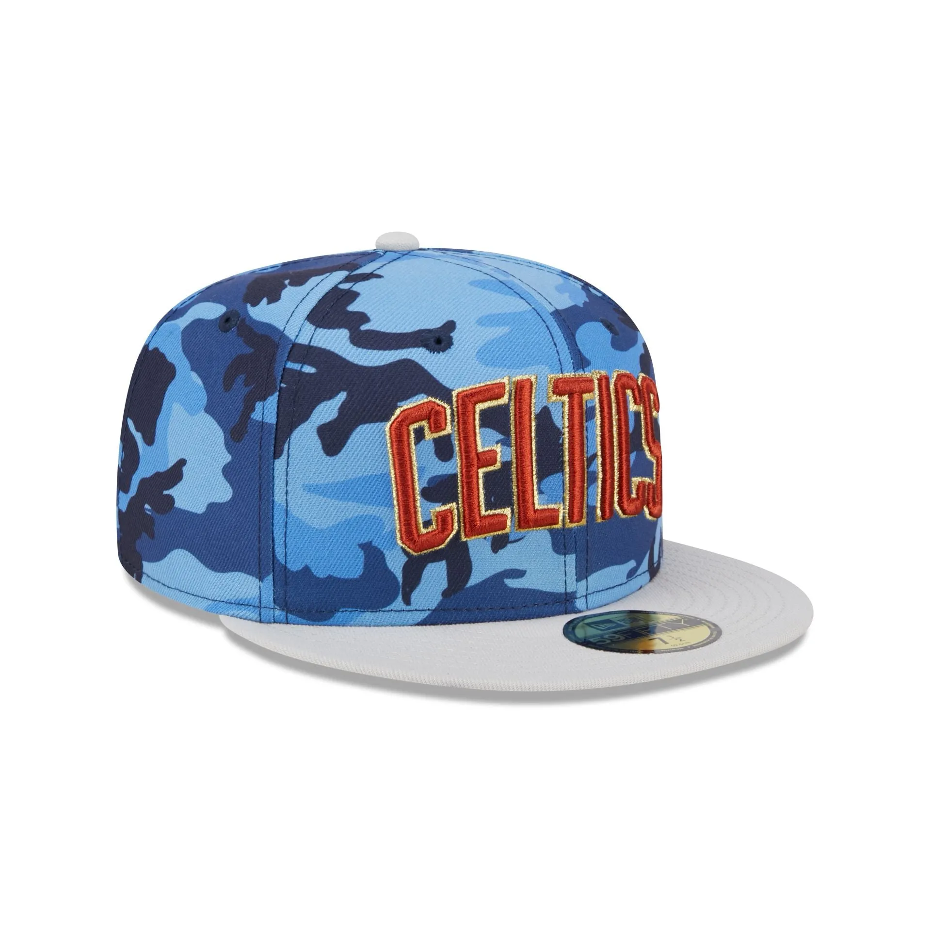 Boston Celtics Blue Camo 59FIFTY Fitted Hat