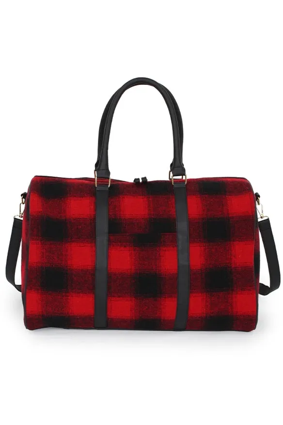 Buffalo Pattern Cross Body Duffle Bag