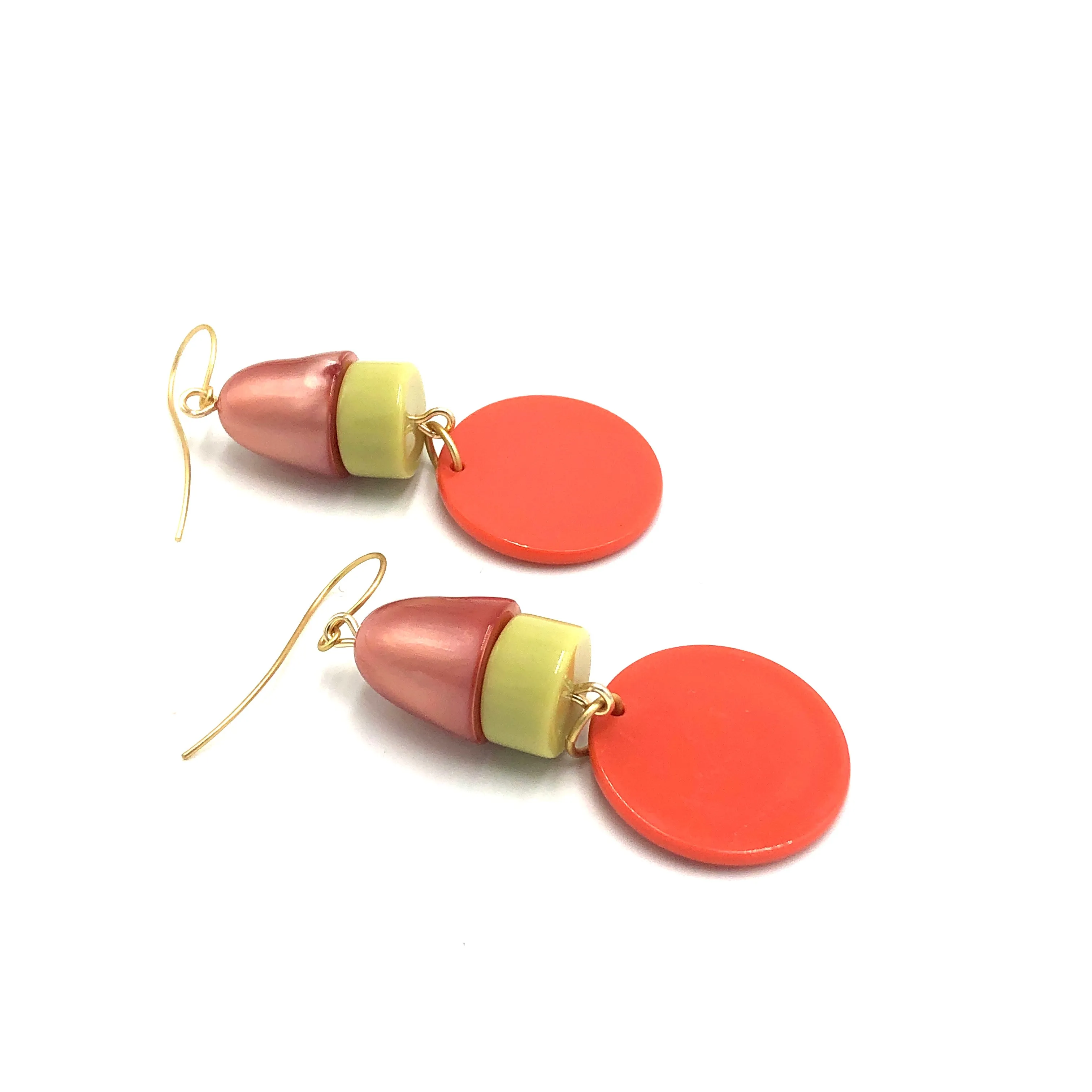 Burnt Coral Beacon Drop Earrings