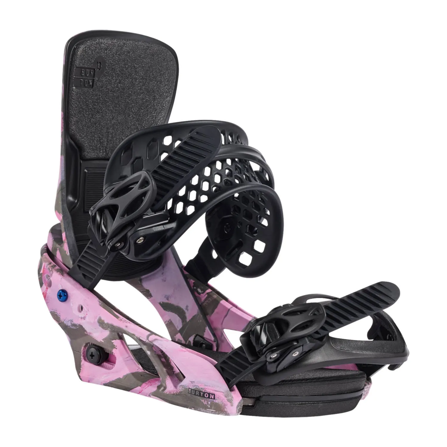 Burton Womens Lexa X Snowboard Bindings Gray/Pink 2025