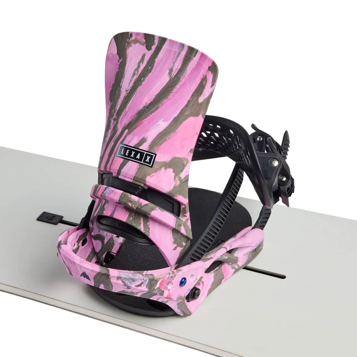 Burton Womens Lexa X Snowboard Bindings Gray/Pink 2025