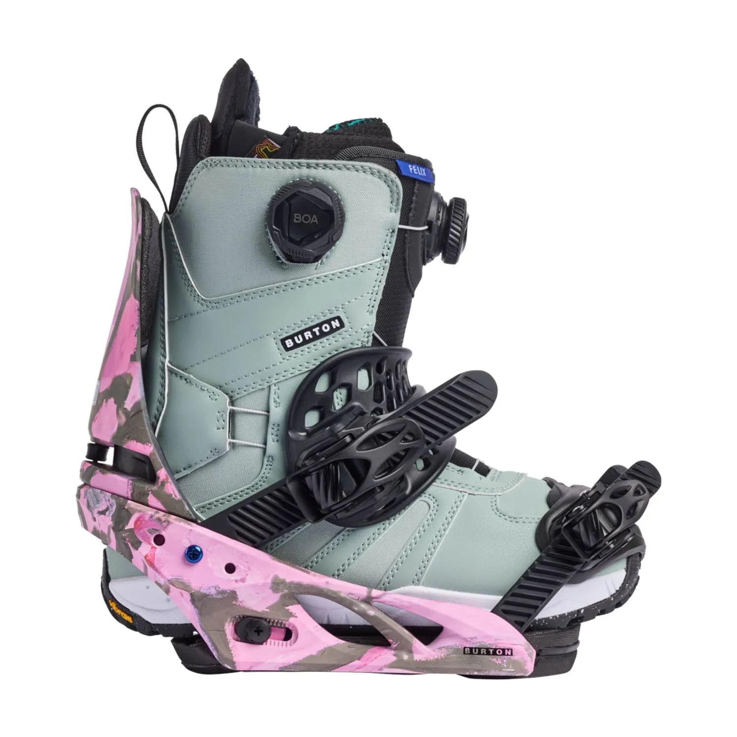 Burton Womens Lexa X Snowboard Bindings Gray/Pink 2025