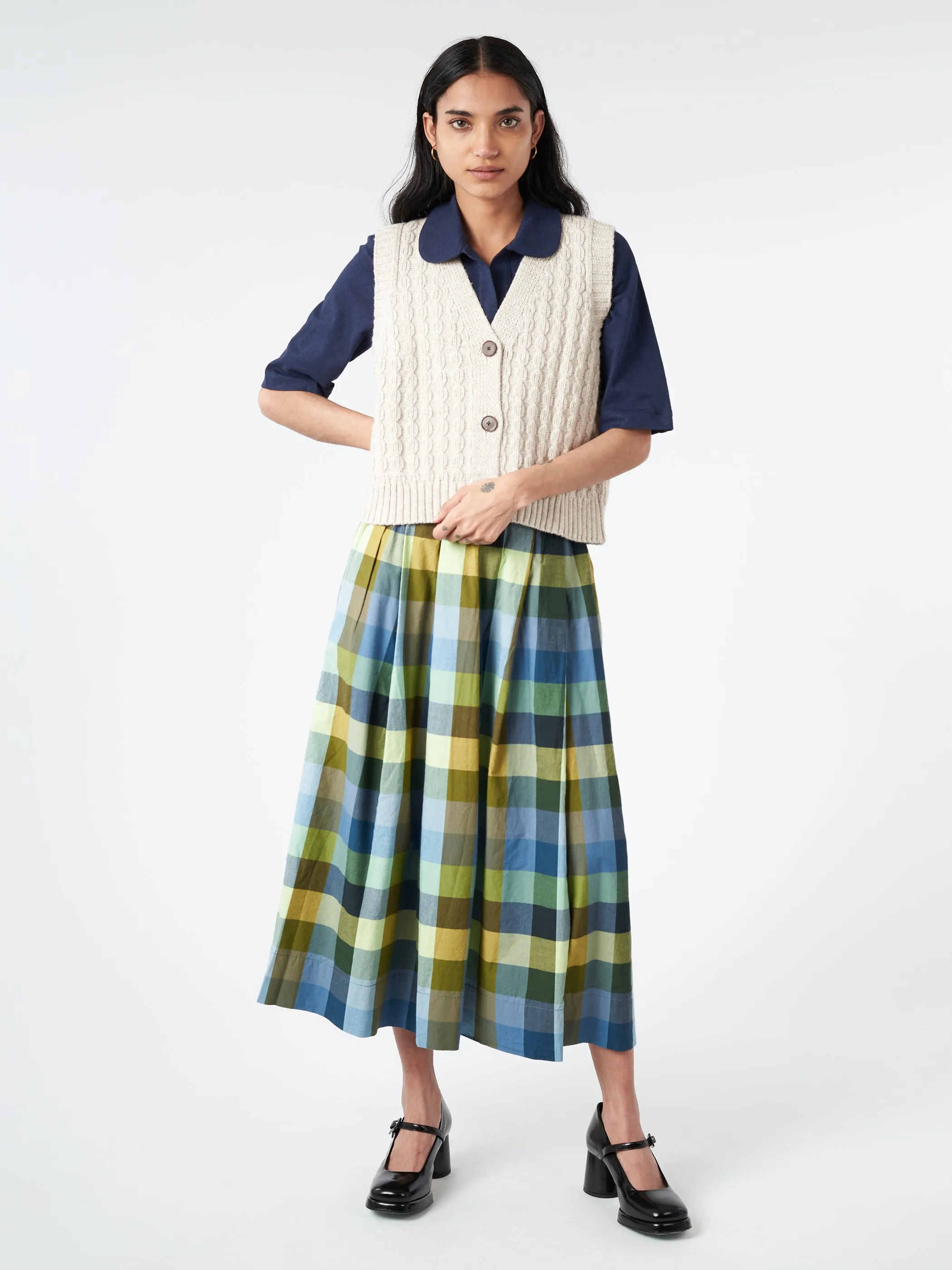 Cabin Check Skirt