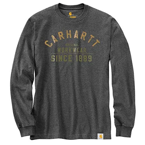 Carhartt 103839 Men's Original Workwear Graphic Long Sleeve T-Shirt - XXX-Large - Carbon Heather